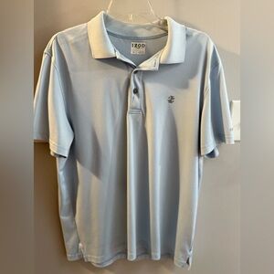 IZOD Striped Light Blue Polo Shirt for Men